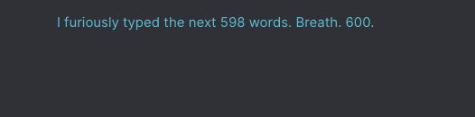600 words typed