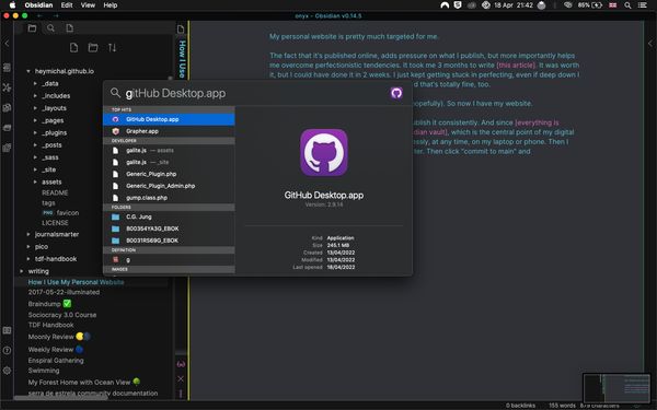 Screenshot Github Desktop