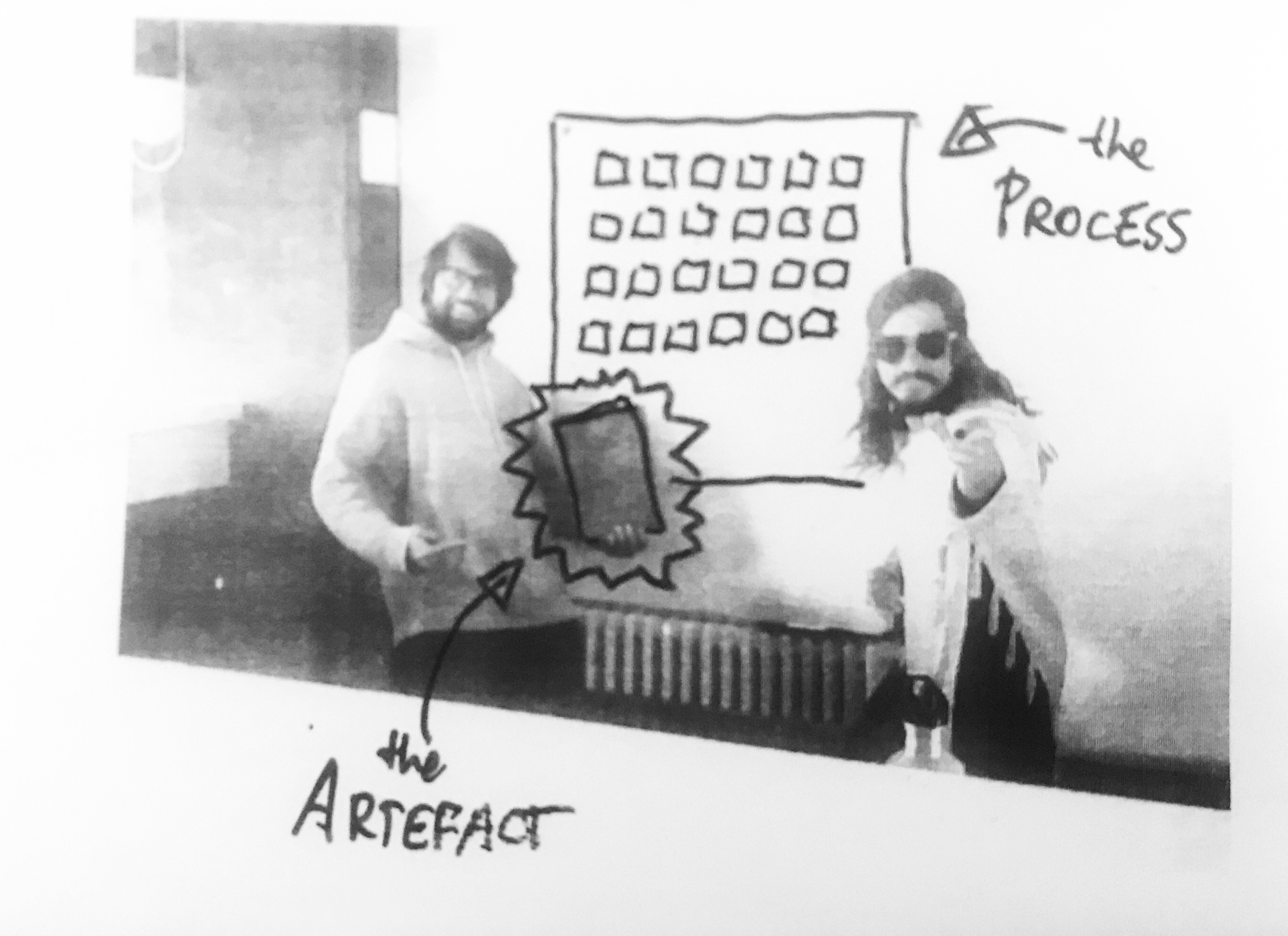 Facilitators with the artefact and the process