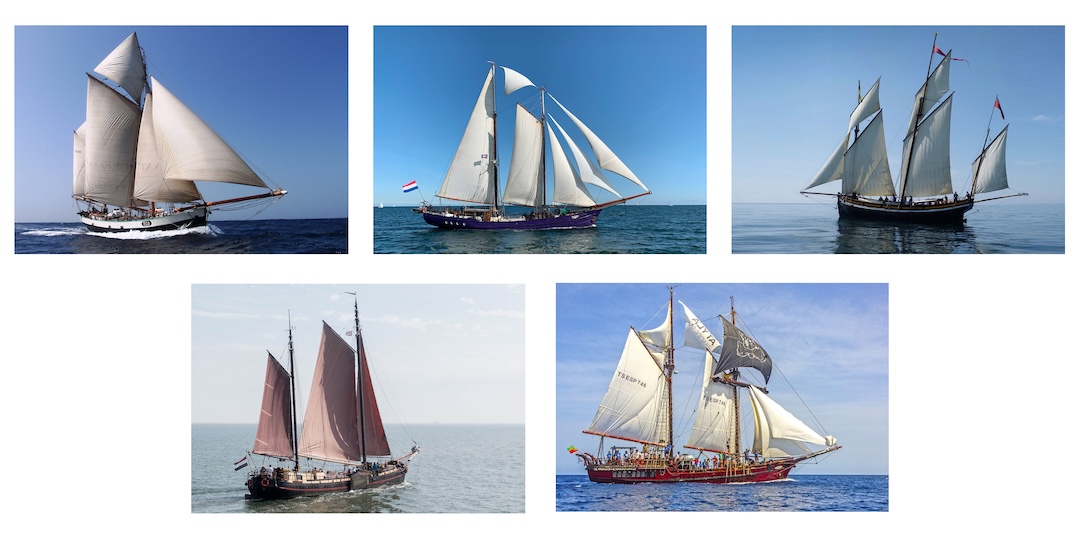 Five beautiful sailing ships