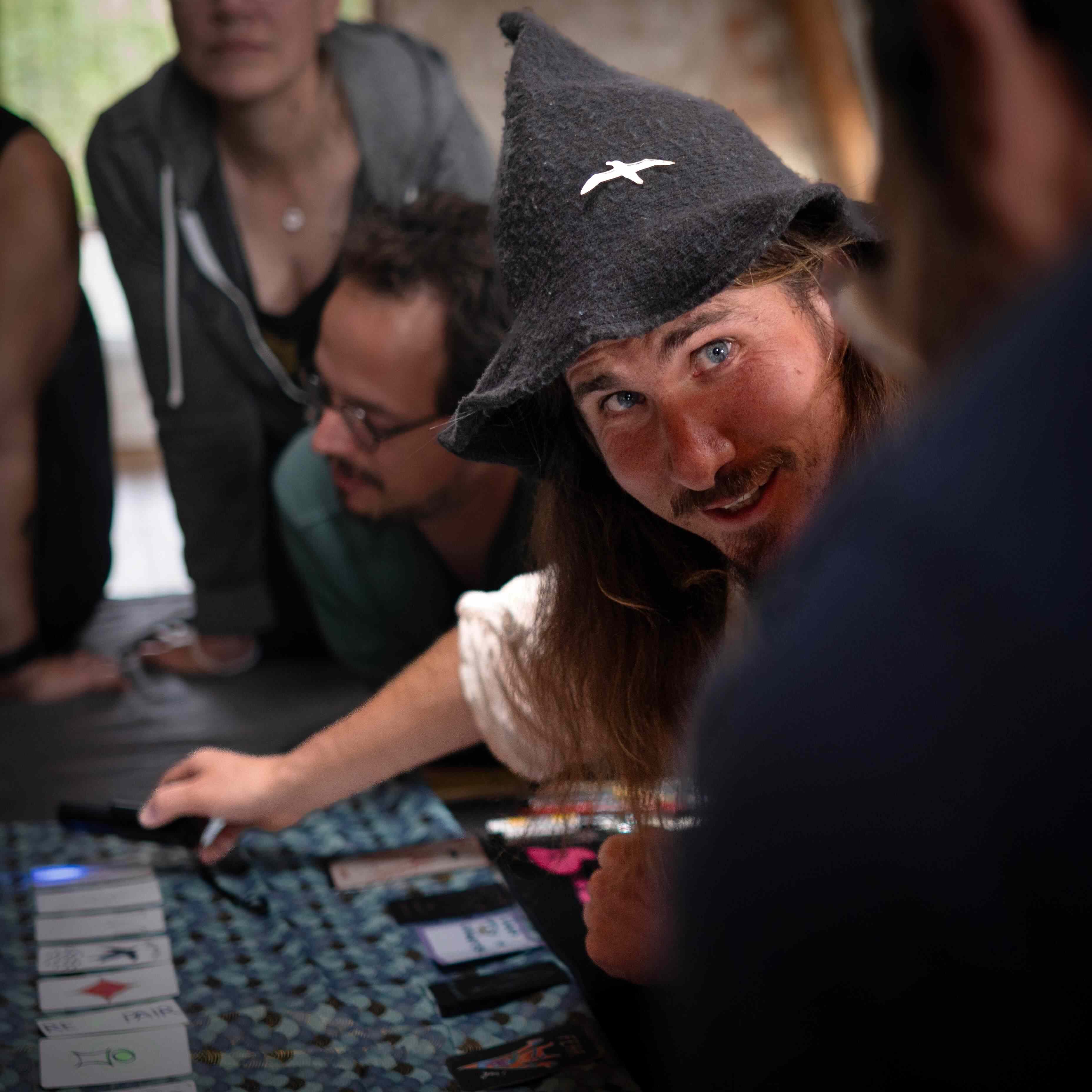 Michał running a session at an Enspiral gathering.